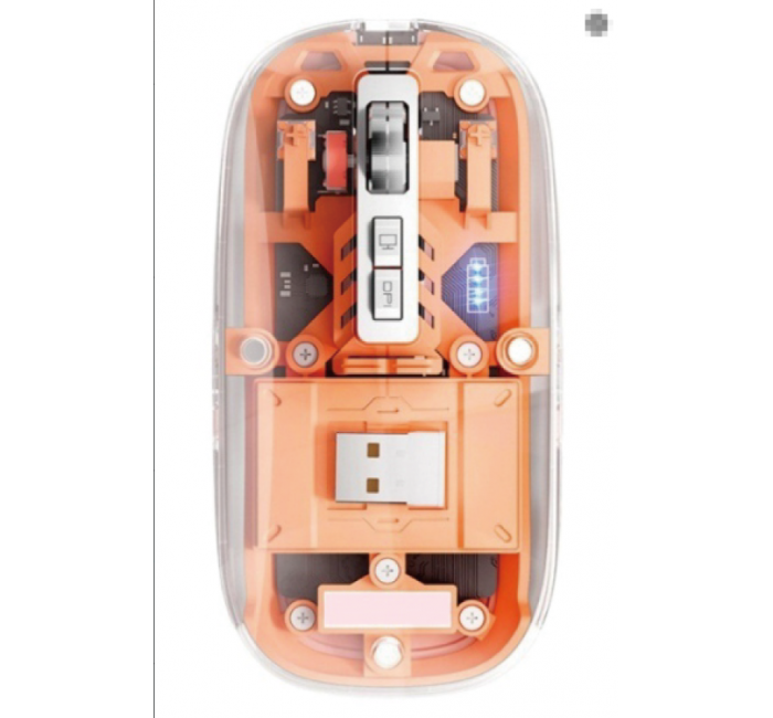 LW-046  Tri-Mode Wireless 5D Transparent Charging Mouse
