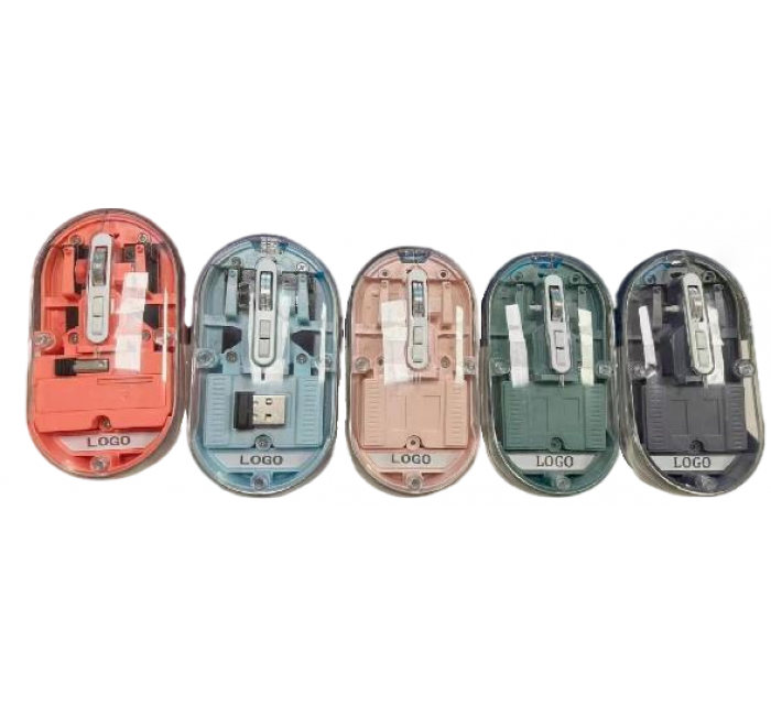 LW-054  Tri-Mode Wireless 7D Transparent Charging Mouse