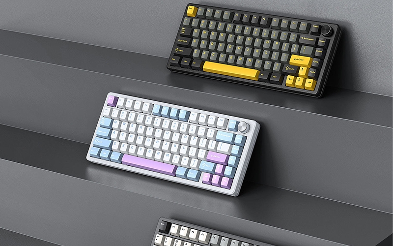 Customized RGB transparent wired mechanical keyboard aluminum alloy hot swappable e-sports game office