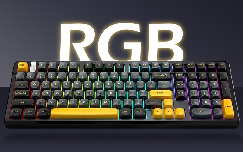 K102客制化RGB背光热插拔三模连接机械键盘办公电竞游戏